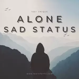 Alone sad status in english